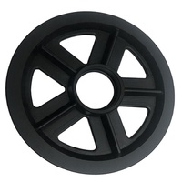 Roue en plastique Derlin acétal POM noir/rouleau/poulie roue en plastique POM usinée CNC