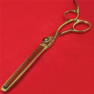 Tijeras de Peluquería Doradas de 6 Pulgadas, Tijeras de Entresacar para Diestros, Uso en Salón de Belleza, Juego de Cuchillas de Acero Inoxidable Cr54 - Product Image 3