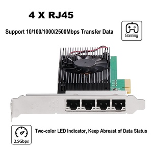 I225 4-Port 2.5Gbps PCI-E 4X Internal Wired Network <b>Adapter</b> Gigabit <b>LAN</b> Card I225 - Product Image 3