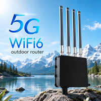 Routeur industriel 5G WIFI6 AX3000 OpenWrt 2T2R MU-MIMO, point d'accès sans fil étanche, point d'accès extérieur, routeur 5G avec emplacement pour carte SIM