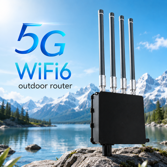 Industrial 5G WIFI6 AX3000 OpenWrt 2T2R MU-MIMO Router Waterproof Wireless AP Outdoor Access Point 5G Router with SIM Card Slot