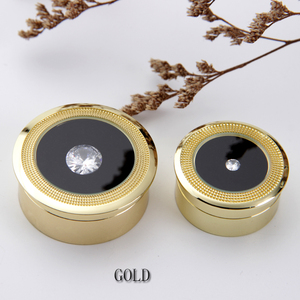 نظارات معدنية ماسية كبيرة على نطاق واسع ، حاوية مجوهرات سوداء - Product Image 5