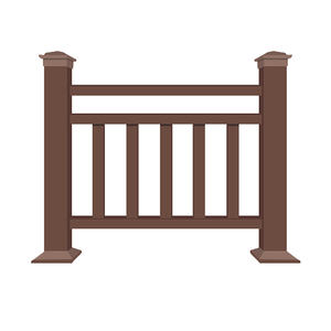 Rampe d'escalier en composite plastique noir WPC à faible entretien, balustrade et mains courantes extérieures pour balcon - Product Image 1