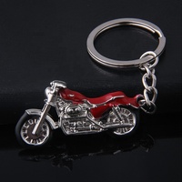 Neue 3D Cartoon Style Motorrad Cruiser Schlüssel anhänger Grau Metall Zink legierung Schlüssel ring für Motorrad