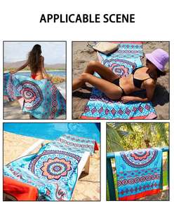Toalla de Playa Ligera de Secado Rápido Personalizada de 27.5 x 55 Pulgadas con Diseño Patriótico de la Bandera Asiria de Mariposa para el Verano - Product Image 4