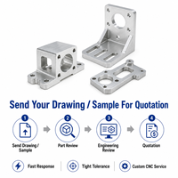 Pièces en aluminium sur mesure par fraisage CNC pour supports de montage d'équipements d'automatisation avec tolérances strictes