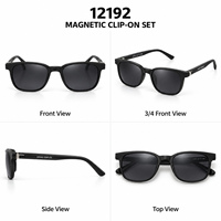 Lunettes de soleil magnétiques 5 en 1 à clipser, unisexes, polarisées UV400, monture de lunettes de vue, ensemble de verres interchangeables
