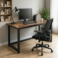 Fabricant professionnel de meubles en acier et en bois, grand bureau d'ordinateur pour entreprise, style moderne et simple, bureau pour ordinateur portable
