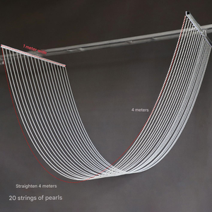 Rideau de perles acryliques suspendues en forme de vague, effet nuage et eau, pour la décoration de plafond de salle de mariage, d'hôtel ou de scène - Product Image 5