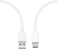 Cable de Carga Rápida USB-C a USB Tipo A con Blindaje Trenzado para iPad Pro 12.9/11 y Computadora - Blanco/Negro