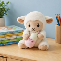 Peluche douce en forme de mouton, poupée agneau avec biberon, jouet Kawaii, OEM ODM personnalisé
