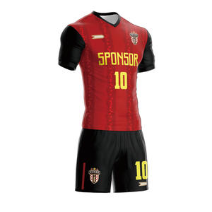 HENGYU Set di Maglia <span class=keywords><strong>da</strong></span> Calcio Traspirante 100% Poliestere con Scollo a V e Maniche Corte - Product Image 4