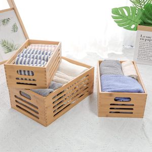 Grande <span class=keywords><strong>contenitore</strong></span> di stoccaggio di bambù Set di <span class=keywords><strong>legno</strong></span> da scrivania scatola da cucina <span class=keywords><strong>contenitore</strong></span> con manici vestiti giocattoli Organizer - Product Image 5