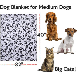 Manta gris suave para mascotas de los más vendidos de alta calidad con diseño de estampado de pata esponjosa y cálida para gatos, perros, cama y sofá - Product Image 6