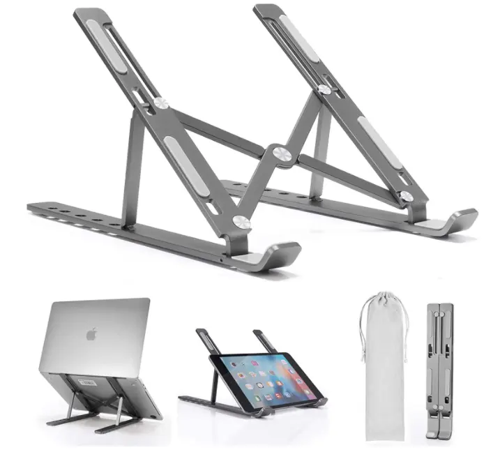 Hengyejia suporte para notebook de alumínio, suporte de alumínio portátil para laptop