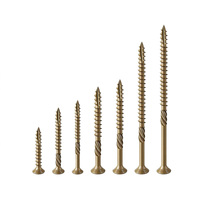 Vis à bois Torx à tête fraisée, revêtement bronze, pour terrasses et applications de construction extérieures et robustes