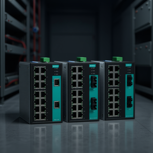 Commutateur non géré Moxa EDS-316-M-SC sur rail DIN, 16 ports Ethernet, dispositif réseau industriel - Product Image 3