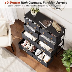 Armoire de rangement pour meubles en bois, table à 10 tiroirs, <span class=keywords><strong>commode</strong></span> en rotin et bois blanc, pour chambre à coucher, ensemble de vêtements - Product Image 3