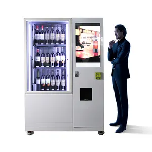 Winnsen Smart Rotwein Alkohol Bier Verkaufs automat mit großem Werbe bildschirm