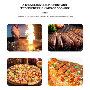 Spatola in metallo da cucina con manico in legno per frittelle <span class=keywords><strong>hamburger</strong></span> Turner griglie Pizza bistecca Barbecue piccole spatole medie e grandi - Product Image 3