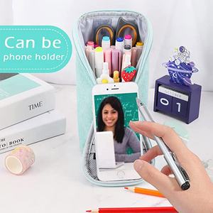 Étui à crayons et sac de rangement pour papeterie en polyester, durable, simple, grande capacité, résistant à l'eau, avec fermeture éclair, couleurs personnalisées - Product Image 1