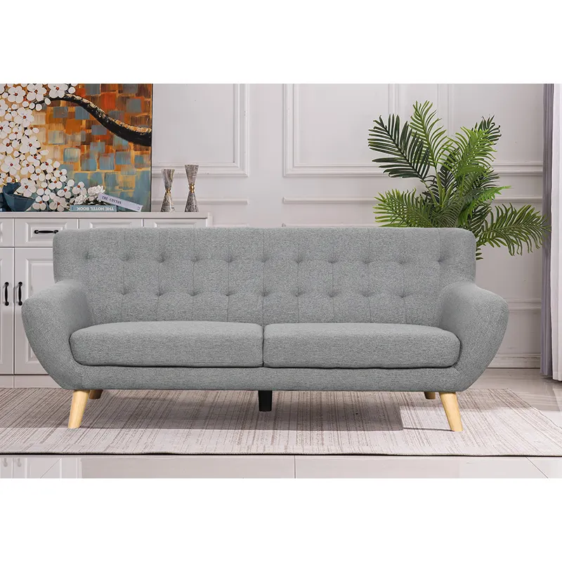 OEM venta al por mayor salón sofá sala de estar sofá muebles de tela de lino diseños modernos sofá seccional conjunto de muebles