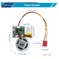 Module sonore programmable et téléchargeable avec déclencheur tactile, 4/16 sons peuvent être téléchargés