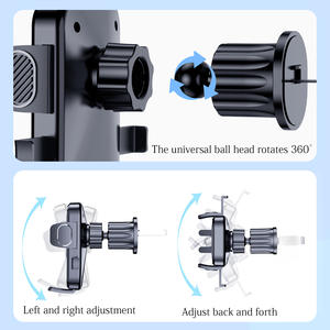 Supporto per telefono con presa d'aria per auto con rotazione a 360 ° con una sola mano, senza strumenti necessari per il montaggio stabile universale antiurto impermeabile - Product Image 6