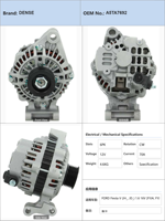 Alternateur de voiture A5TA7692 pour Ford Fiesta V JH JD 1.6 16V FYJA FYJB 100 ch essence 2001 à 2008