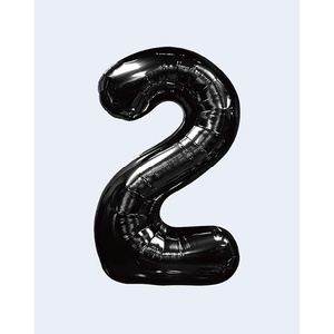Misura su misura lamina di lattice globo nero numero N2 100 cm partito palloncini per festa festa - Product Image 1