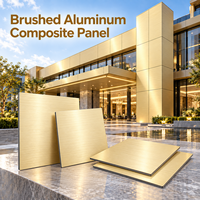 Panneau composite en aluminium brossé 4 mm 1220x2440 mm en argent pour panneaux muraux intérieurs personnalisés