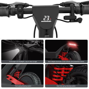 Scooter électrique pliable tout-terrain pour adultes, trottinette de mobilité électrique, flipper <span class=keywords><strong>zero</strong></span> hack, livraison gratuite, UE, Royaume-Uni, 1000W * 2 - Product Image 6