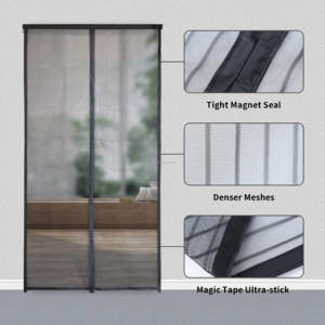 2025 New Model High-End Non-Piercing Full-Magnetic Strip Entry Door Special Anti-Insect Curtain High-End <strong>Blinds</strong> Shades Shutters - Product Image 1