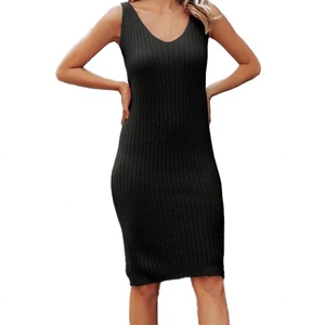 Vestido de Punto Personalizado al por Mayor, OEM, de Alta Calidad, Dos Piezas, Otoño e Invierno, Estilo Informal, Color Sólido, Suéter - Product Image 3