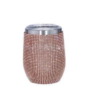 Vaso Personalizado de 12oz con Diamantes Brillantes y Pajita, Vaso de Vino Aislado de Acero Inoxidable para Salidas Nocturnas de Chicas - Product Image 4