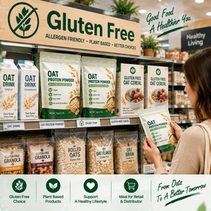 Proteína de Avena Sin Gluten, Certificada Sin OMG, Proteína <span class=keywords><strong>Vegetal</strong></span> Vegana para Personas con Alergias, Libre de Productos de Granjas Industriales - Product Image 3