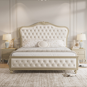 Ensemble de meubles de chambre à coucher de luxe moderne haut de gamme, <span class=keywords><strong>lit</strong></span> double standard non pliable avec dossier, Guansong H625 Luxueux - Product Image 2