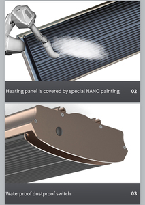 IP65 3200 Wát Chất lượng cao điện nhà ngoài trời Patio Máy sưởi Propane nóng hồng ngoại xa rạng rỡ nóng cho vườn - Product Image 5