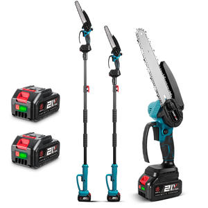 Scie à chaîne électrique télescopique ONEVAN de 8 pouces, sans balais, pour branches hautes, outil de jardinage pour batterie 21V 18V - Product Image 1