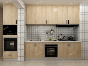 Luxo estilo italiano cozinha armários madeira maciça Design moderno com ilha & Shaker armário portas conjunto completo