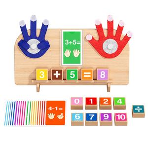 Ausili Didattici Montessori per <span class=keywords><strong>Matematica</strong></span>, Giocattolo Aritmetico per Dita, Giocattoli in Legno per l'Apprendimento della <span class=keywords><strong>Matematica</strong></span> per Bambini, Gioco di Abbinamento - Product Image 1