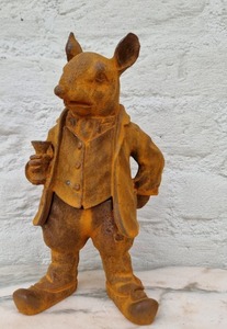 Antique Designer Bronze Orange Color Single and Double <b>Rabbit</b> Sculpture for Garden Decoration with Best Price - Product Image 4