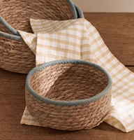 Panier de rangement tressé MIXWARES pour entrée, organiseur de clés, corbeille en paille pour collations, table à thé et articles divers pour la maison