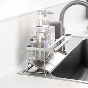 Escurridor de Esponjas y Paños de Acero Inoxidable 304 45 °   Escurridor de Fregadero en Ángulo con Toallero de 9 cm, Ahorro de Espacio para Espacios Estrechos - Product Image 3