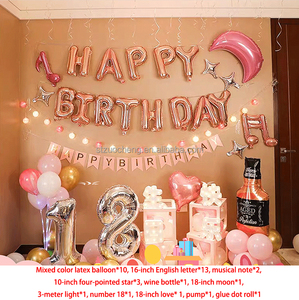 متوفر في المخزن زجاجة شامبين للكبار والأطفال مستلزمات حفلات بالونات طقم تزيين لعيد الميلاد السعيد طقم تزيين حفلات بالونات - Product Image 2