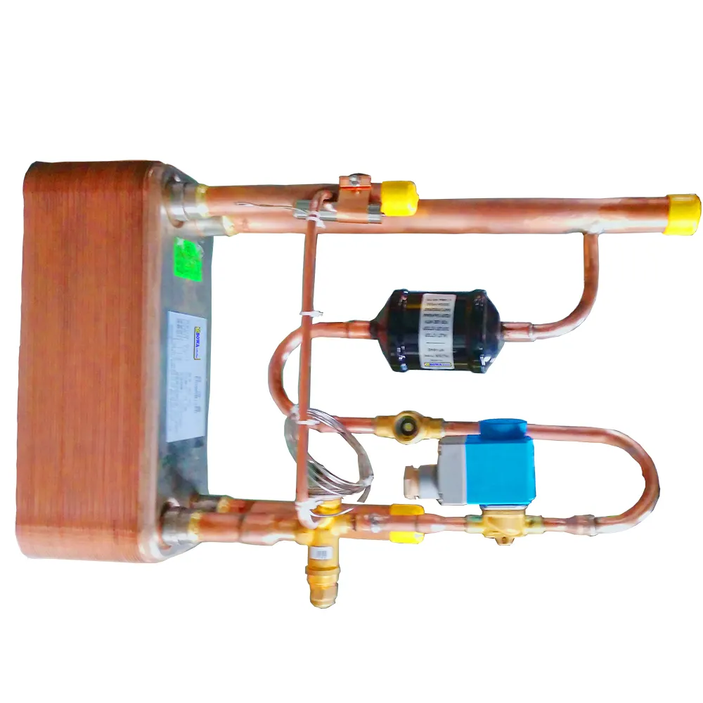 10HP common EVI components group with expansion valves is setup basing on correct heat, fluid and enthalpy tolerance calculation