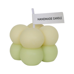 Offre Spéciale bougie à bulles parfumée de Noël de couleur dégradée mini petite bougie cube à bulles avec boîte - Product Image 6
