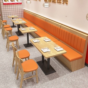 Asientos Curvos Comerciales con Mesa de Mármol y Sillas <span class=keywords><strong>para</strong></span> Cafetería, Restaurante - Product Image 3