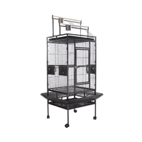 Cage à oiseaux pour perroquets Joysing 2024, nouvelle conception, grande, en fer massif et acier inoxydable, respirante, avec toit et mangeoire