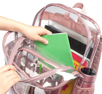 Sac à dos transparent en PVC robuste pour étudiants et adultes, personnalisable en gros